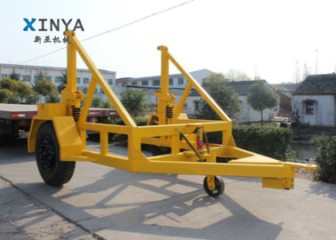 kopen 80KN hydraulische de Trommelaanhangwagen van de Kabelspoel voor 3300mm Gele Roldiameter, online manufacture