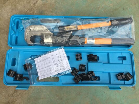 kopen 12 ton hydraulische kabelkremper met 180° draaiend hoofd en snel wisselende matrijzen voor handmatige pompwerking online manufacture