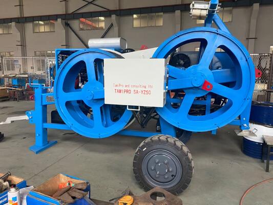 kopen 40KN Hydraulic Conductor Tensioner with 5-Groove Design for Efficient Cable Stringing online manufacture