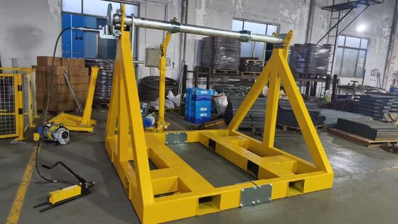 kopen Zware 12T laadvermogen Hydraulische spoelstand met modulair ontwerp en hydraulisch remsysteem voor kabelhantering online manufacture