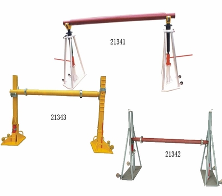kopen 20 Ton Cable Drum Stand With Hydraulisch Opheffend Jack In Line Construction online manufacture