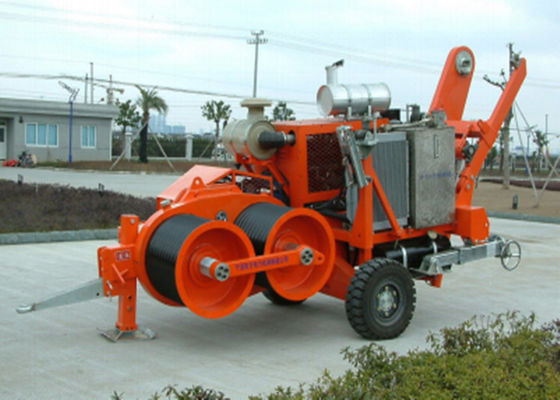 Hydraulische kabeltrekkerlier met 220KN capaciteit, traploze variabele snelheid en automatische overtrekbeveiliging voor kabeltrekmaterieel