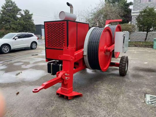 2x50KN Continuïteitstensioner met hydraulische spanning met dieselmotor en elektronische besturing voor kabelrijgen