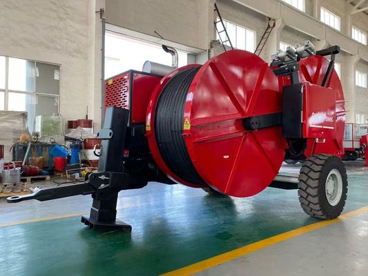 2x40KN Continu Spanning Hydraulische Kabeltrekker met Hydraulische Transmissie en Elektronische Besturing voor het Snaren van Bovenleidingen