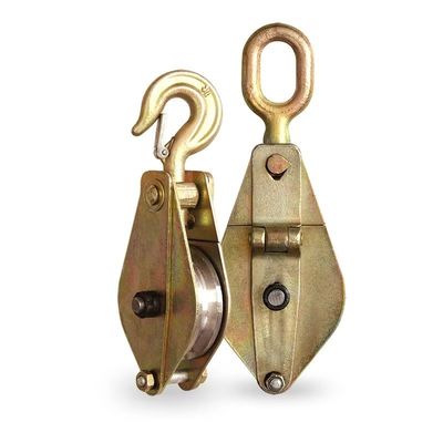1 ton 2 ton 5 ton Stringing Pulley Block Transmission Line Stringing Tools met staal Double Pulley Block